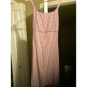 Pink dress with flower pattern